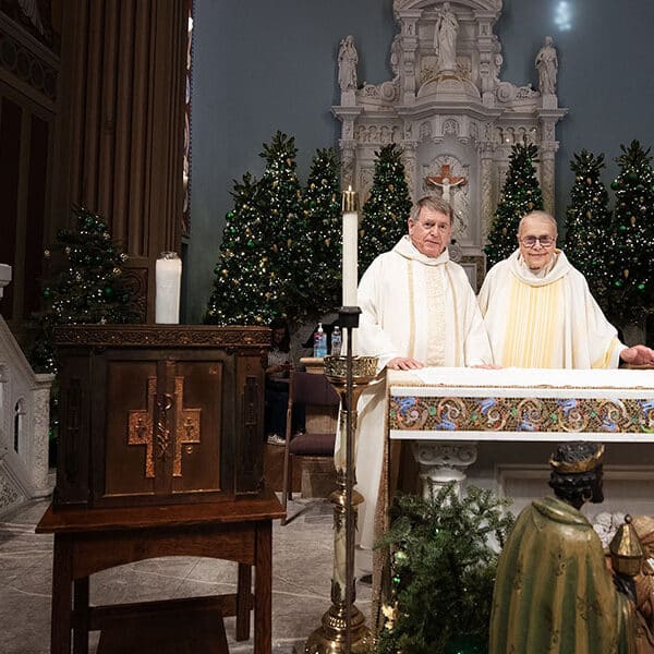 Fire captain makes way through ruins of incinerated church to find tabernacle intact