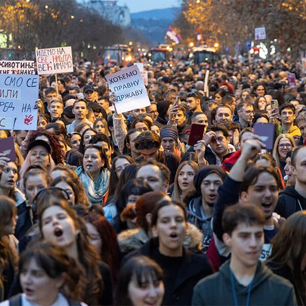 Serbian patriarch calls for an end to violence against demonstrators