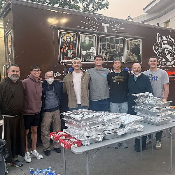 Using food truck to help L.A. fire victims ’round one,’ says priest; Capuchins’ outreach continues