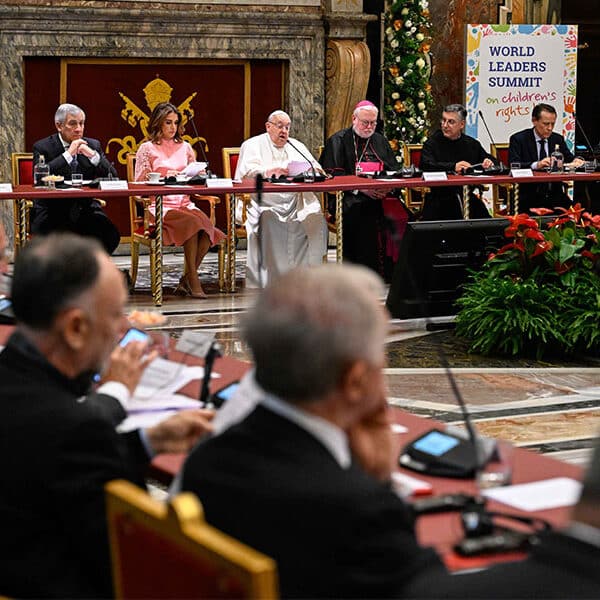 Nothing is worth sacrificing the life of a child, pope tells world leaders