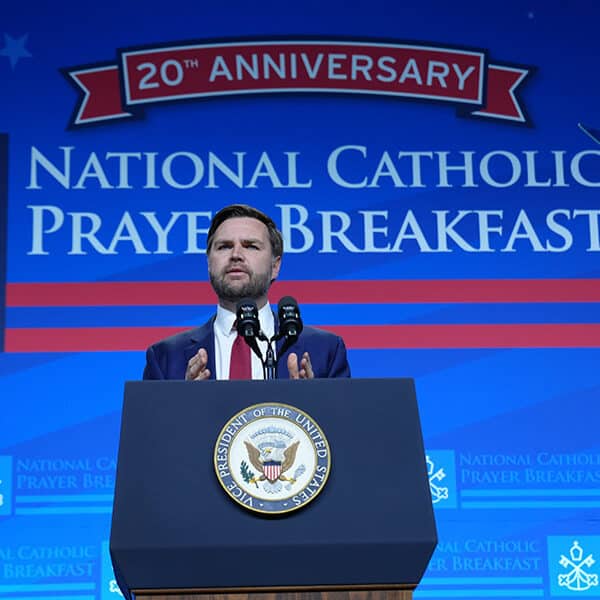 Vance ‘surprised’ by pope’s criticism, prays for his recovery at Catholic prayer breakfast