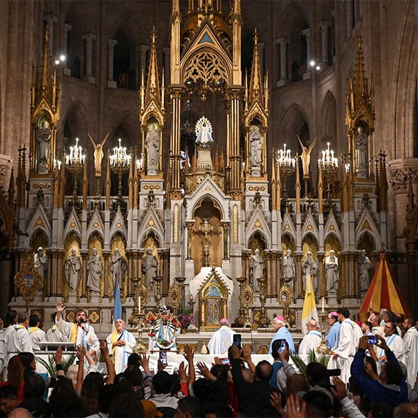 The poor praying for Pope Francis’ health packed famous basilica in Buenos Aires province