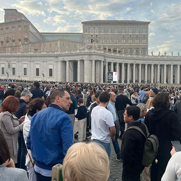 Maryland Catholic Conference leader witnesses reflective, reverent mood settle over Rome 