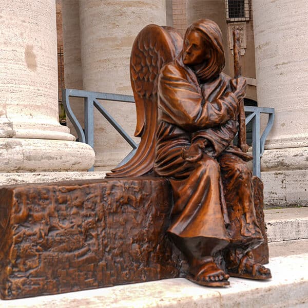 Bronze sculpture in St. Peter’s Square offers message of hospitality