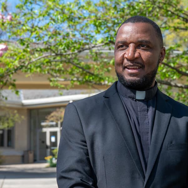 Deacon Alex Mwebaze is happy to call Maryland home