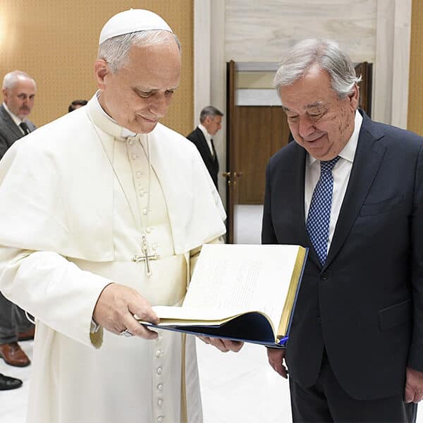 UN secretary-general meets Pope Leo, top Vatican officials
