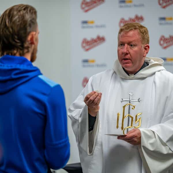 Jesuit priest celebrates Mass at Orioles’ Sunday home games 
