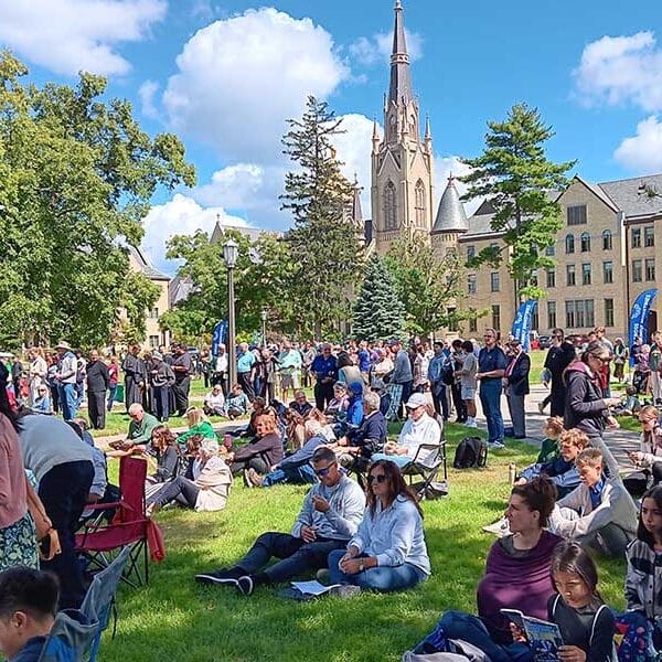 Notre Dame marks 75th anniversary of Father Peyton’s rosary rally, honors his life, ministry