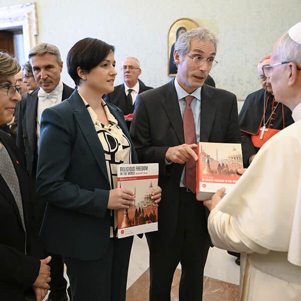 Just societies respect religious liberty, pope says