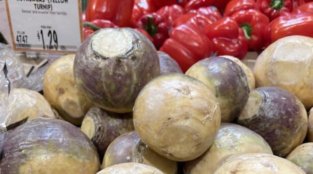 Rutabagas in the grocery store
