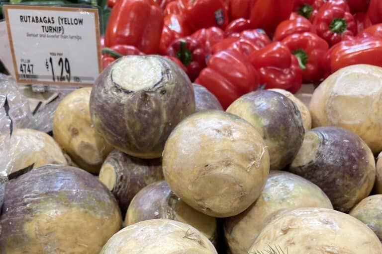 Rutabagas in the grocery store