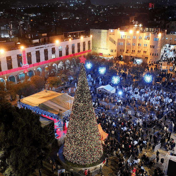 Bethlehem celebrates first Christmas tree lighting since war as pilgrims slowly return