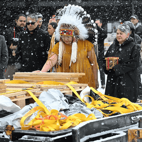 Indigenous artifacts from Vatican welcomed home to Canada in Montreal ceremony