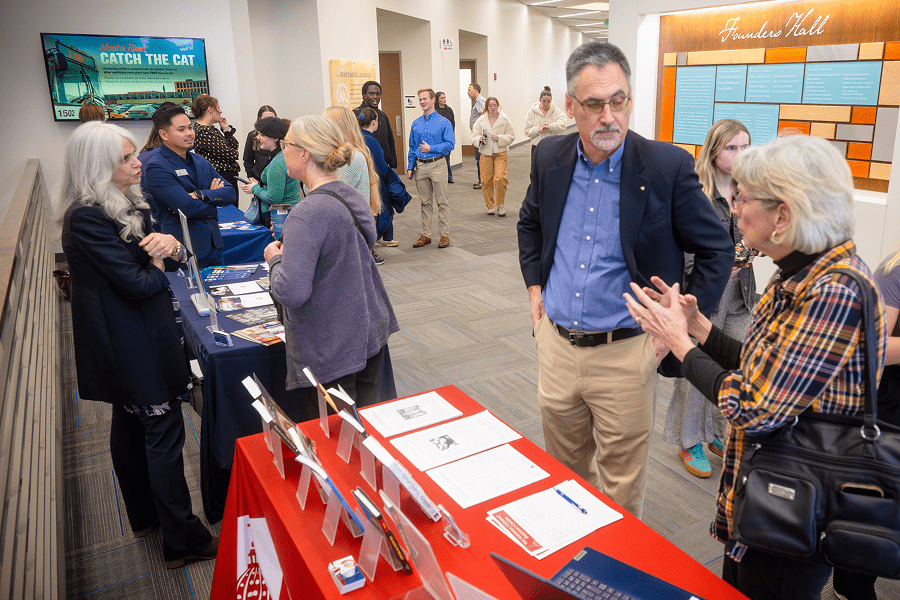 Bioethicist Joe Zalot chats with medical professionals and health care students