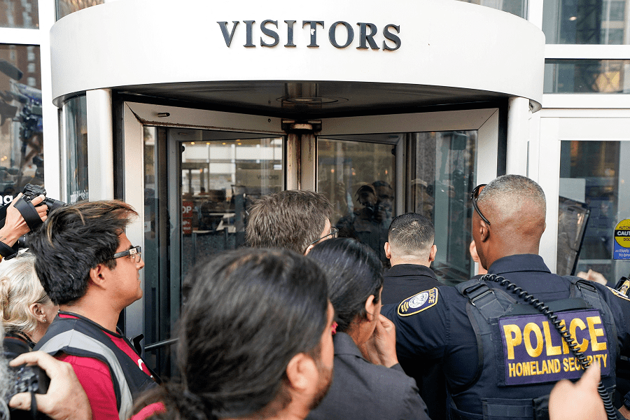 Kilmar Abrego Garcia, a Maryland resident and Salvadoran national at the center of a high-profile immigration case, appears for a check-in at the ICE Baltimore field office Aug. 25, 2025. 