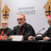 Cardinal Pierbattista Pizzaballa speaks at a news conference