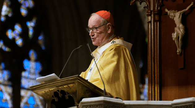 Cardinal Timothy M. Dolan delivers his homily