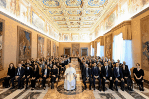 Pope Leo XIV with members of the Conservatives and Reformists Group of the European Parliament