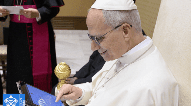 Pope Leo XIV tries a new digital platform of the Vatican's yearbook