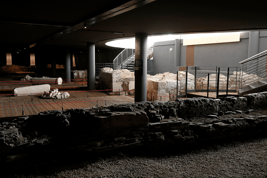 An archaeological site adjacent to the Basilica of St. Paul Outside the walls