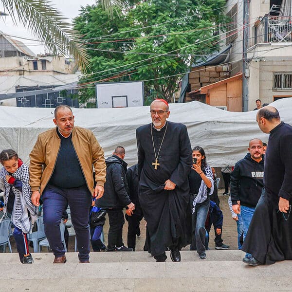 Cardinal Pizzaballa visits Gaza City’s Holy Family Parish before Christmas