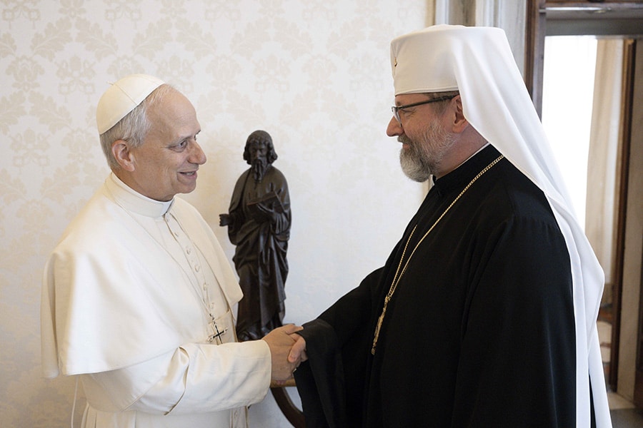 Head of Ukrainian Catholic Church meets with Pope Leo, calls Ukraine ‘wounded but alive’