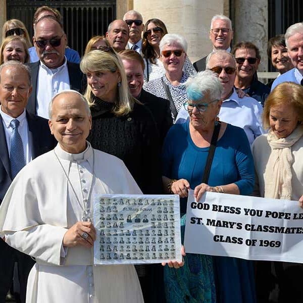Childhood classmates from the United States reunite with Pope Leo