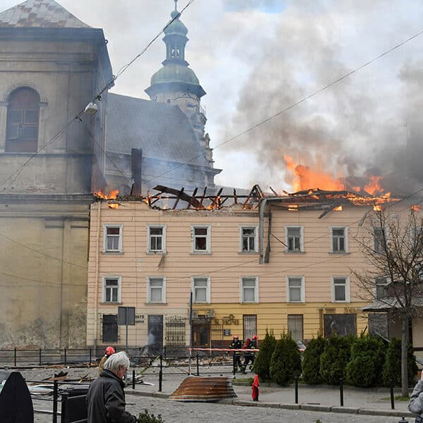Russian drone strikes damage historic church, monastery in Lviv ahead of Holy Week