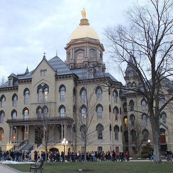 Students pledge to uphold Notre Dame’s pro-life ethos as march turns from protest to thanksgiving