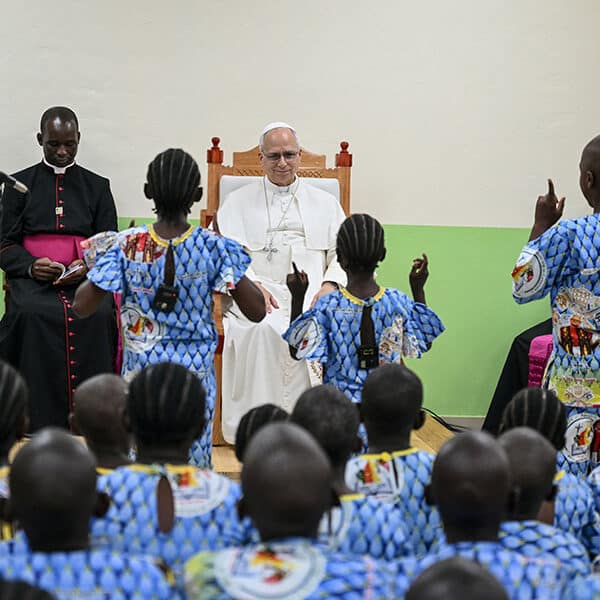 At Cameroonian orphanage, Pope Leo tells children they can always find a friend in Jesus