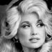 Black and white photo of Dolly Parton
