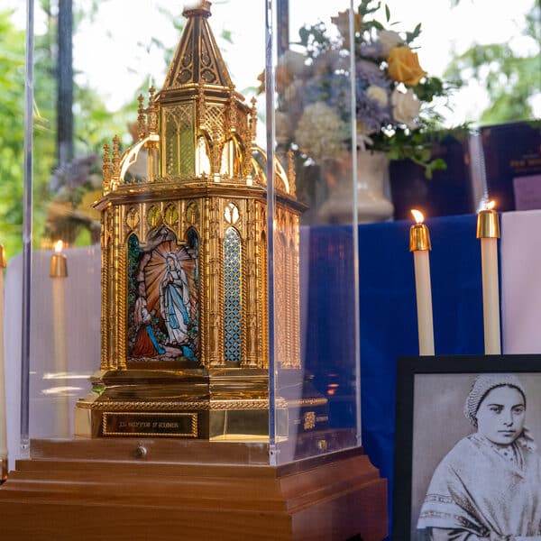 St. Bernadette’s relics draw hundreds of pilgrims to Emmitsburg despite heavy rain 