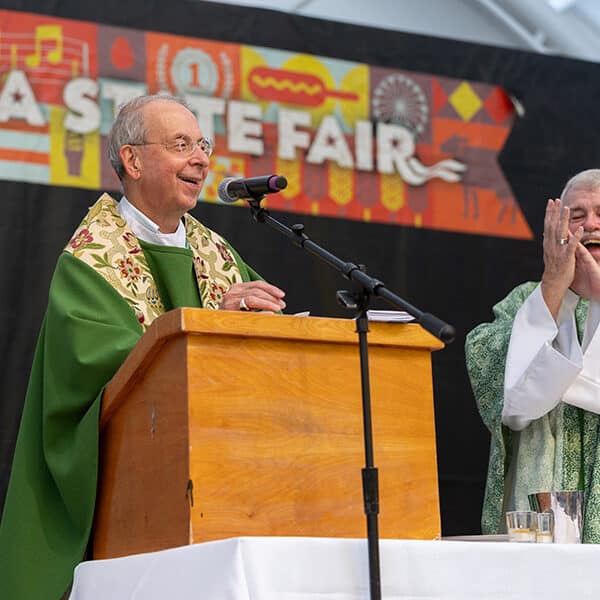Archbishop Lori of Baltimore enjoys the ‘very wonderful world’ of Minnesota State Fair