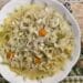 Bowl of chicken noodle soup