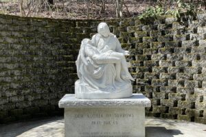 Statue of the Blessed Mother holding Jesus' body after his death