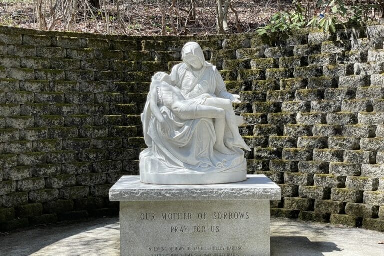 Statue of the Blessed Mother holding Jesus' body after his death