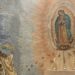 Mosaic shows Our Lady of Guadalupe and saints